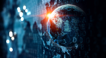 Fototapeta premium Global network and data exchange