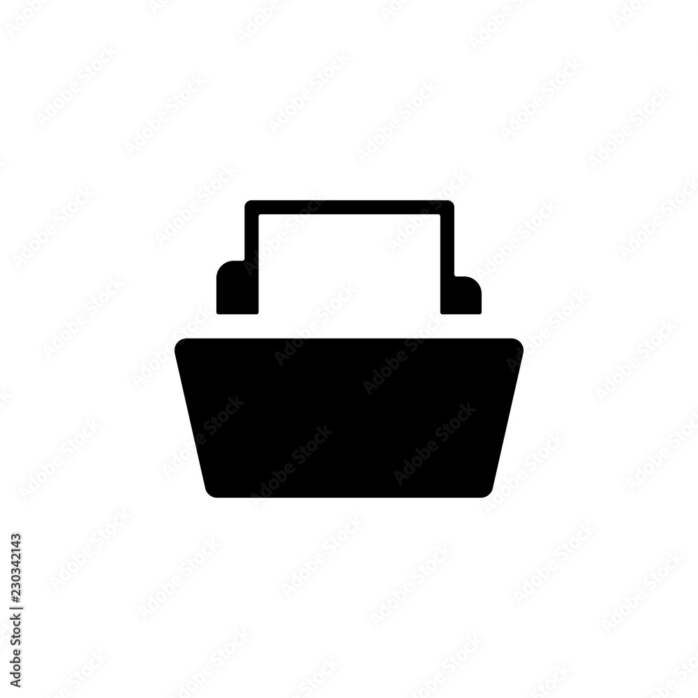 Poster document in folder icon. one of simple collection icons for websites, web design, mobile app