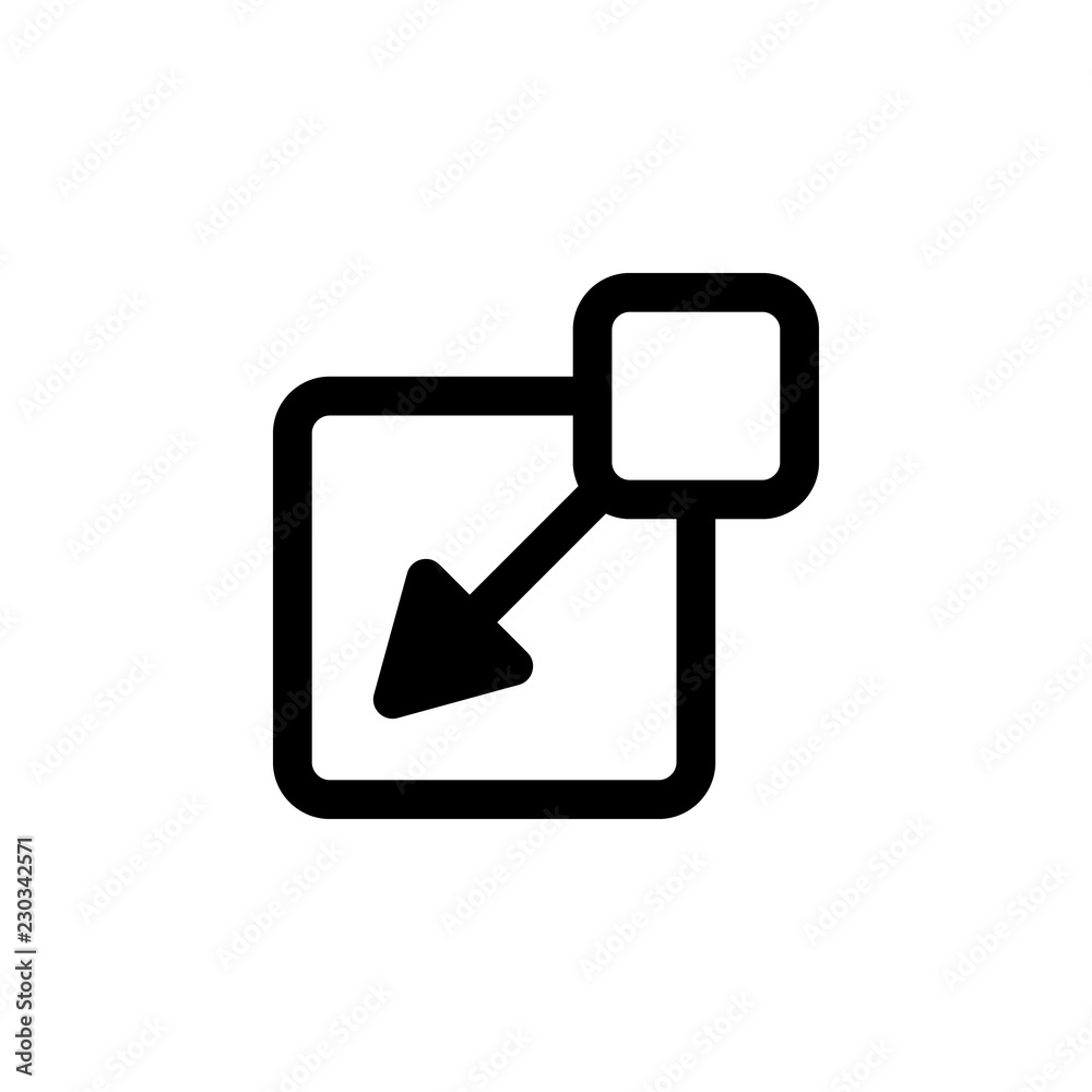 Poster insert an empty square icon. one of simple collection icons for websites, web design, mobile app
