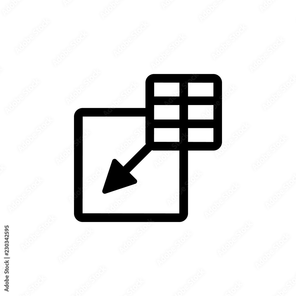 Poster insert table icon. one of simple collection icons for websites, web design, mobile app