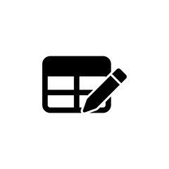 edit table icon. One of simple collection icons for websites, web design, mobile app