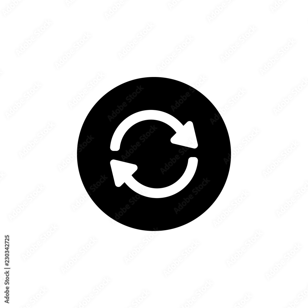 Poster refresh arrows icon. one of simple collection icons for websites, web design, mobile app