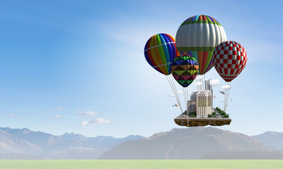 Construction and urban development. Mixed media