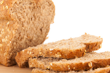 multigrain bread on board