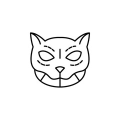 cat, mexico icon. Element of day the Dead in Mexico line icon. Thin line icon for website design and development, app development. Premium icon