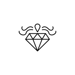 day of the dead, diamond icon. Element of day the Dead in Mexico line icon. Thin line icon for website design and development, app development. Premium icon