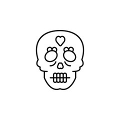 day of the dead, skull icon. Element of day the Dead in Mexico line icon. Thin line icon for website design and development, app development. Premium icon