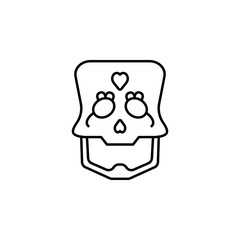 day of the dead, skull icon. Element of day the Dead in Mexico line icon. Thin line icon for website design and development, app development. Premium icon