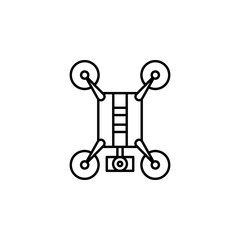 copter, drone icon. Element of robotics engineering for mobile concept and web apps icon. Thin line icon for website design and development, app development. Premium icon