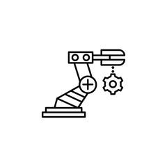 assembly, hand icon. Element of robotics engineering for mobile concept and web apps icon. Thin line icon for website design and development, app development. Premium icon
