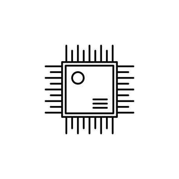 Circuit, controller icon. Element of robotics engineering for mobile concept and web apps icon. Thin line icon for website design and development, app development. Premium icon