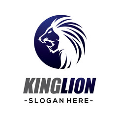 King Lion Logo Vector