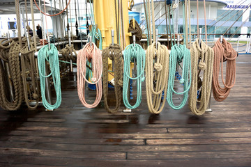 A view of the sailboats moored Black Sea Regatta