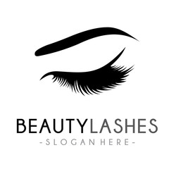 Lash Logo, Luxury Beauty Eye Lashes Logo Design Inspiration Vector