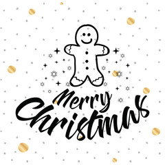 Fototapeta premium Merry Christmas typography.