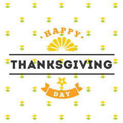 Happy Thanksgiving day typography.