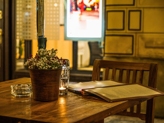 A table in winter street