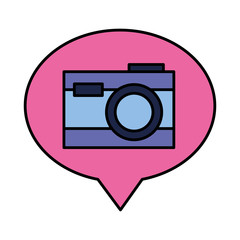 camera speech bubble social media