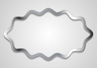 Quote blank speech bubble abstract metal design