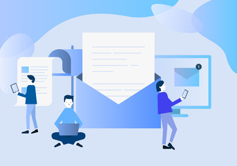 Vector illustration concept for web banner, business presentation.