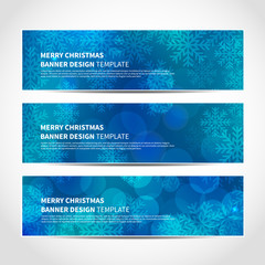 Christmas and Happy New Year banners templates