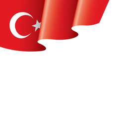 Turkey flag, vector illustration on a white background