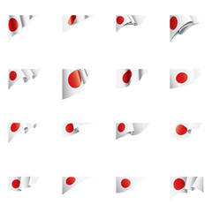 Japan flag, vector illustration on a white background