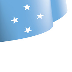 Obraz na płótnie Canvas Federated States Micronesia flag, vector illustration on a white background