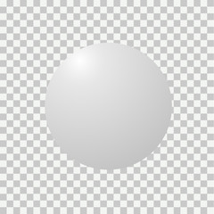 Blank round sphere ball of white. Modern abstract vector sign