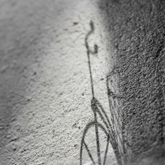 bike shadow on concrete
