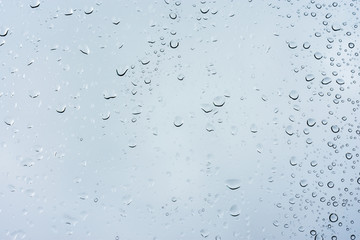 Rain drops on the glass