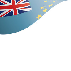 Tuvalu flag, vector illustration on a white background