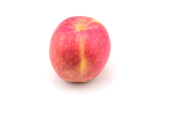 Red ripe apple isolated on white