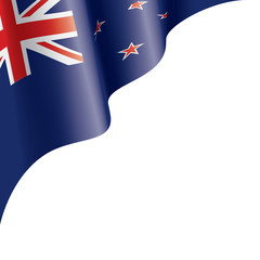 New Zealand flag, vector illustration on a white background