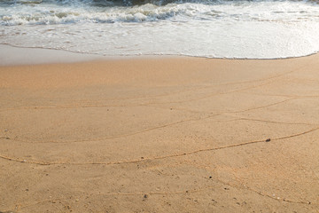 Sand beach and wave