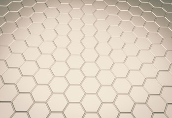 Silver hexagon pattern - honeycomb concept