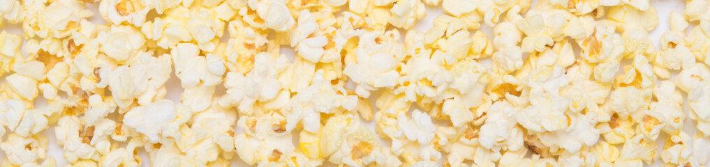 uncovered fried popcorn, close up as background