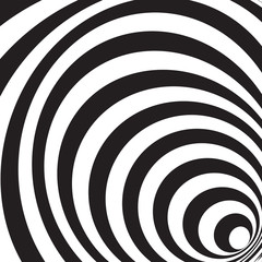 Vector op art oval background. Optical illusion. Vector op art background. Ellipse movement illusion background.