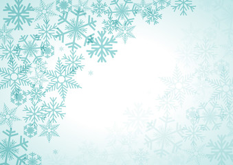Vector Winter Background. A cold Christmas with snowfall and ice crystals