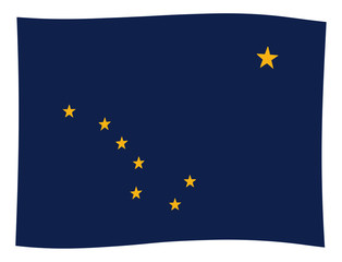 Flag of Alaska Wave