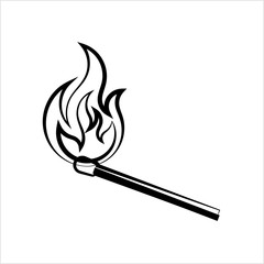 Lit Matchstick, Burning Matchstick