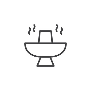 recommend clip art: Hot pot food outline icon. linear style sign for mobile concept and web design. Asian food simple line vector icon. Steamboat symbol, logo illustration. Pixel perfect vector graphics
