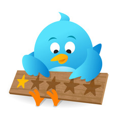 Blue Bird Customer Review Product Rating Announcement Notice Board For Apps and Website