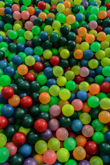 Fototapeta na wymiar pool of colored balls