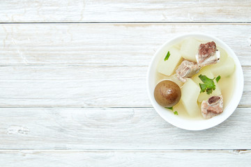 pork soup Pickled lemon Thai food