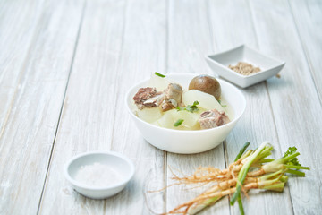 pork soup Pickled lemon Thai food