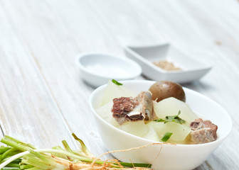 pork soup Pickled lemon Thai food