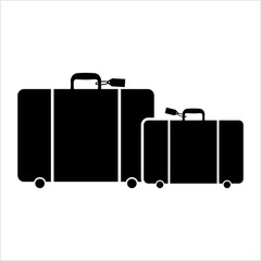 Suitcase Icon Design, Silhouette