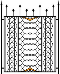 Wrought Iron Gate, Ornamental Design