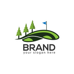 Golf course logo template. Golf sports.